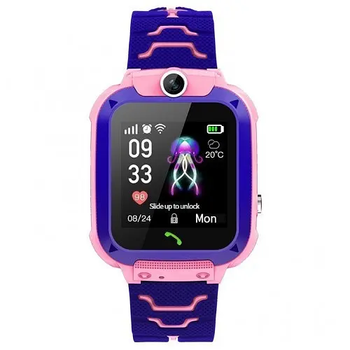 Подарунковий дитячий розумний смарт-годинник Smart Baby Watch Q12 (В-5) з SIM-картою кнопкою SOS камерою і GPS Рожевий - фото 6