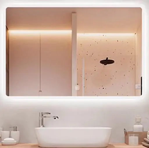 Дзеркало Dusel DE-M3011 75x100 см Сенсорне включення + підігрів, Білий - фото 3