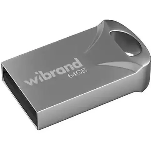 Флеш накопичувач USB 64Gb Wibrand Hawk сріблястий USB 2.0 (WI2.0/HA64M1S) - фото 1