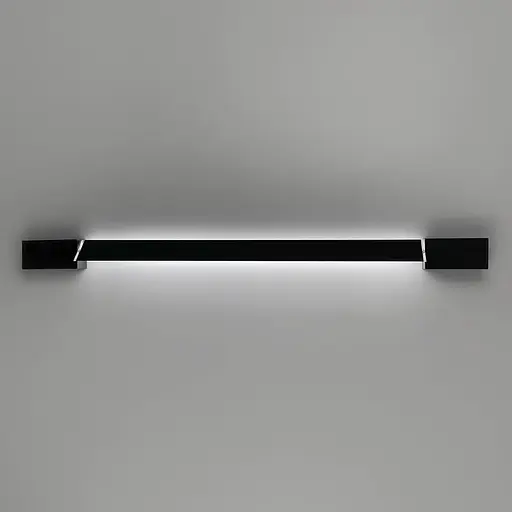 Сучасні лінійні бра в чорному кольорі корпусу 73 см Арт. WB1/730 BK Line F - фото 1