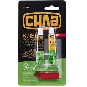 Епоксидний клей Сила двокомпонентний 20 г прозорий - фото 1