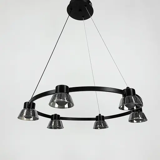 Кільцева люстра HILDFRID на 6 плафонів Line.F MJ 179-600 BK - фото 6