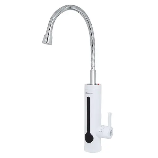 Проточный водонагреватель для кухни гибкий излив термопредохранитель датчик температуры 3,3 кВт белый Wezer SDR-F8TR - фото 2