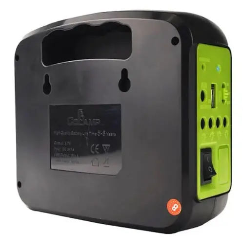 Фонарь прожекторный переносной CcLamp 01 3.5W солнечная система освещения с солнечной панелью Черный с салатовым - фото 2