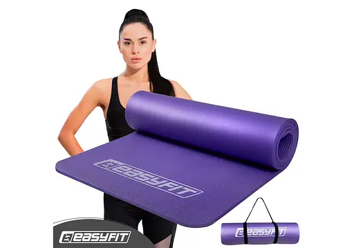 Коврик для фитнеса и йоги EasyFit NBR 10 мм Фиолетовый (EF-1919-V) - фото 1