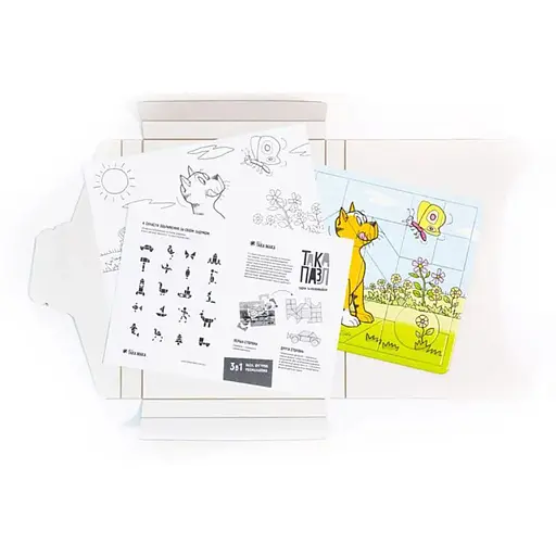 Пазли для дітей Котик 960186 (200001-UA) з розмальовкою - фото 3