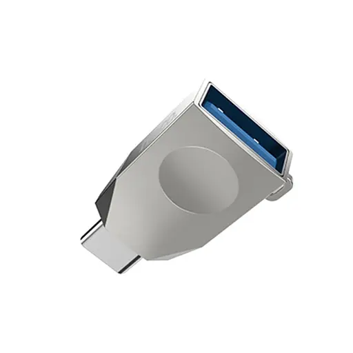 Перехідник Hoco ua9 Type-C to USB 3.0 OTG Grey - фото 1