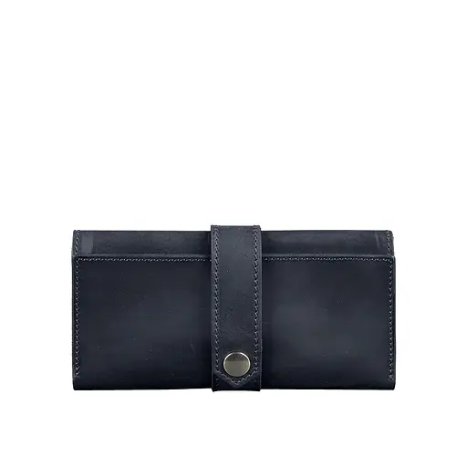 Кожаное портмоне 3.0 синее Crazy Horse - фото 9