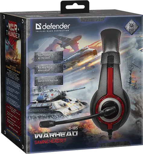 Наушники Warhead G-185 Black+Red (64106) Defender teh0021843 - фото 5