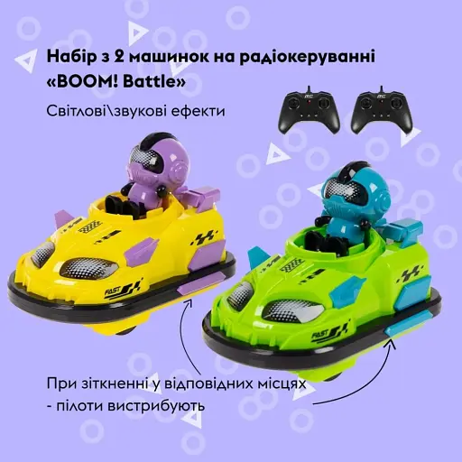 Машинка Otamanko Набір з 2 машинок на радіокеруванні Boom! Battle - фото 5