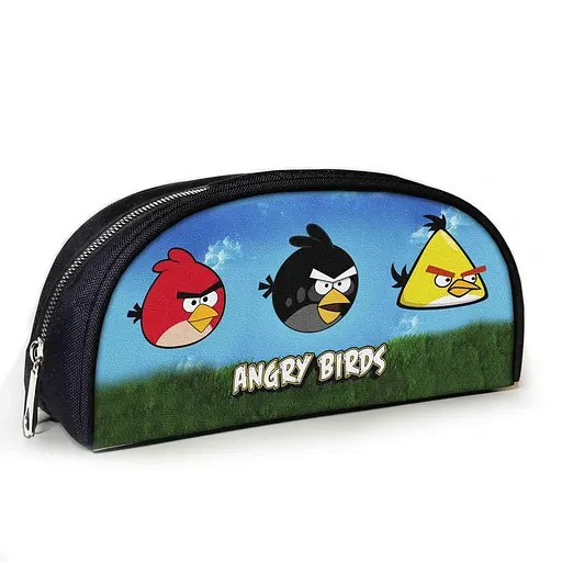 Пенал шкільний з принтом Енгрі Бердс 23х10х8 см дитячий для дівчинки, хлопчика (3984)