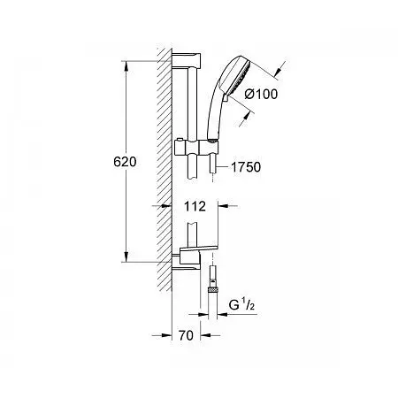 Душовий гарнітур Grohe Tempesta Cosmopolitan 27929002, Хром - фото 2