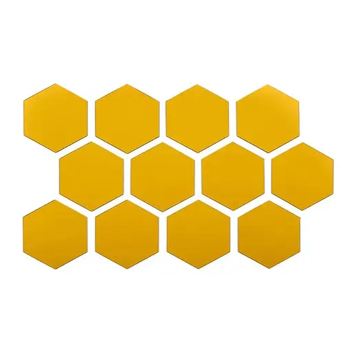 Дзеркальний декор Wall Sticker SW-00002515 акриловий самоклеючий 80х70 мм 12 шт. золото - фото 1