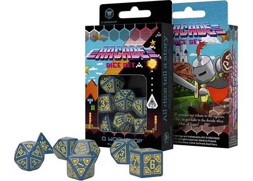Набір кубиків Arcade Blue & yellow Dice Set , 7 шт. (SARC01)