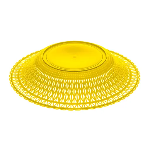 Фруктовниця пластикова кругла тарілка підставка для фруктів Ø 28 см, Господар Жовтий 87874 - фото 3