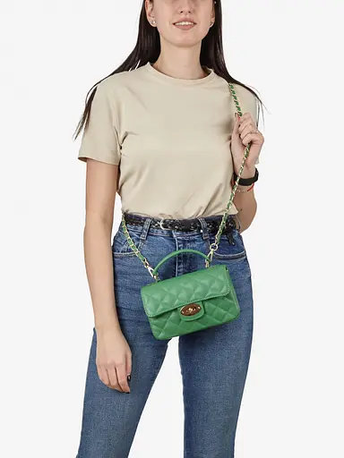 Кожаная женская сумка Virginia Conti 20х12х5 см sum0023775 - фото 4