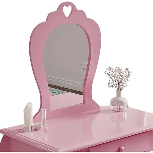 Детский туалетный столик Chomik Elsa с зеркалом + розовый стул - фото 8