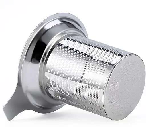 Ситечко для заваривания чая и кофе из нержавеющей стали (диаметр сита 8.8 см) Серебристый 88191 - фото 2