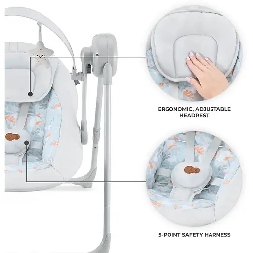 Кресло-качалка Kinderkraft Swingee Grey (KBSWIN00GRY0000) - фото 6