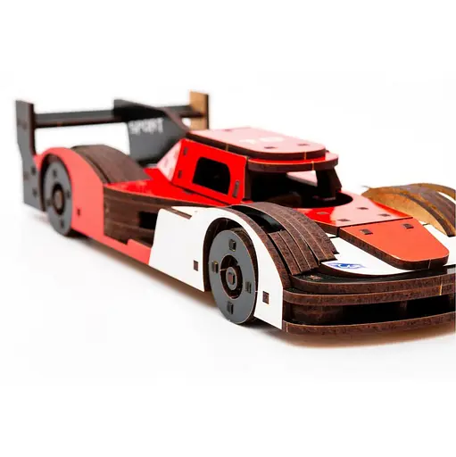 Дерев'яний 3D конструктор Racing Car Puz-01037, 146 деталей - фото 2
