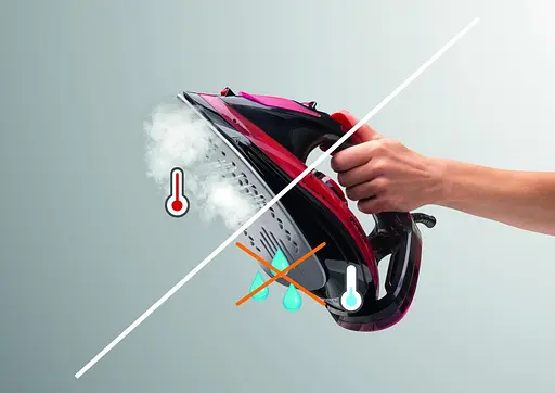 Gorenje Праска, 2800Вт, 350мл, паровий удар -100гр, верт. відпарювання, антинакип, автовідключення, керам. підошва, червоний - фото 6