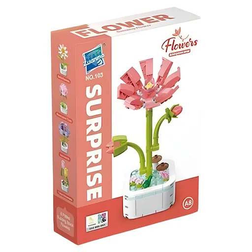 3D конструктор Flowers Розовый пион на 114 деталей (25-106) - фото 2