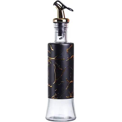Бутылка для масла с дозатором 300 мл черный мрамор HP-1344