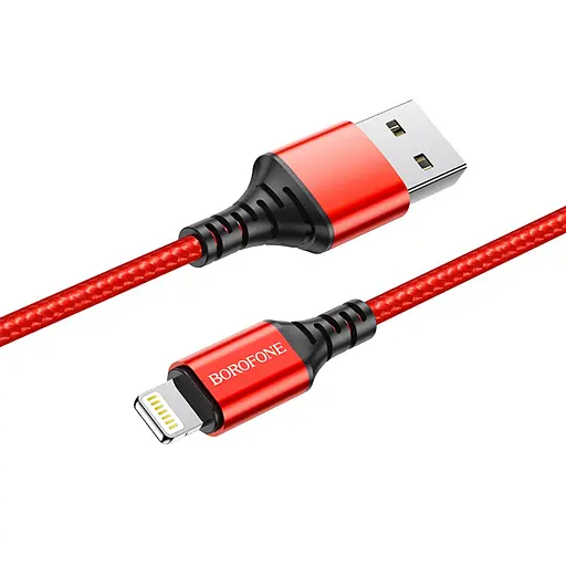 Кабель Borofone BX54 USB to Lightning 1 м червоний - фото 1