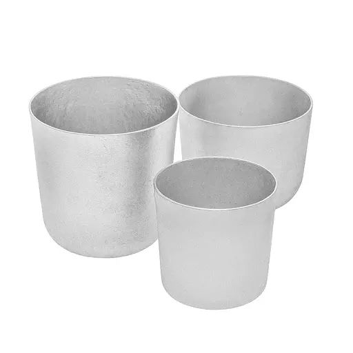 Набор из 3 форм для выпечки пасок, пасхальных куличей, хлеба и кексов из литого алюминия 0.4, 0.35 и 0.2 л, Полімет Серый 86207 - фото 1