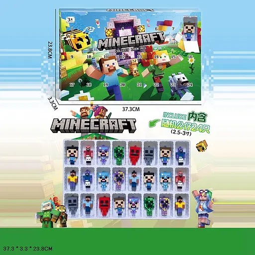 Адвент-календар 24 фігурки мультгероїв, 37.3x23.8x3.3 см, 99606 - фото 2