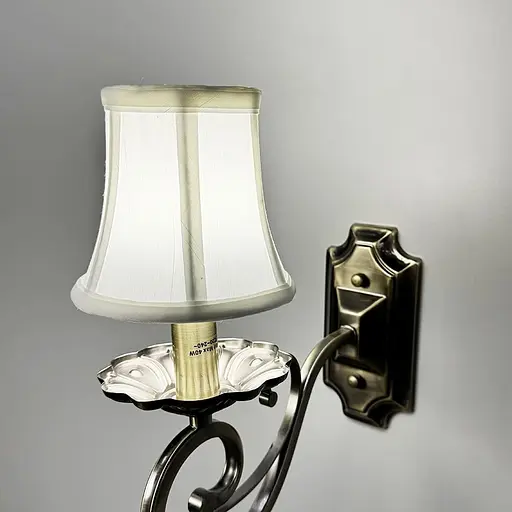 Бра-свічка Line F у бронзовому корпусі 37х12 см із білим абажуром Арт. 6114/1 - фото 3