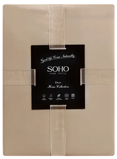 Комплект постільної білизни Сімейний Duet 150х200 см Mocha/Ivory SOHO pbe0050829 - фото 4
