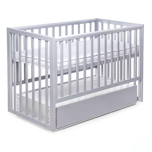 Кроватка Бук Волшебная DS-402 с ящиком и маятниковым механизмом серый