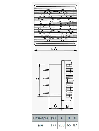 Віконний реверсивний вентилятор Домовент 180 ВВР - фото 2
