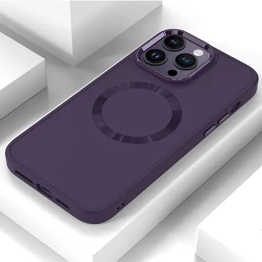 Чохол Epik TPU Bonbon Metal Style with MagSafe для Apple iPhone 16 Pro 6.3 Фіолетовий/Dark Purple - фото 7