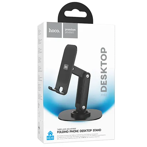 Тримач для телефону Hoco HD6 Winner dual-axis rotating Black - фото 5