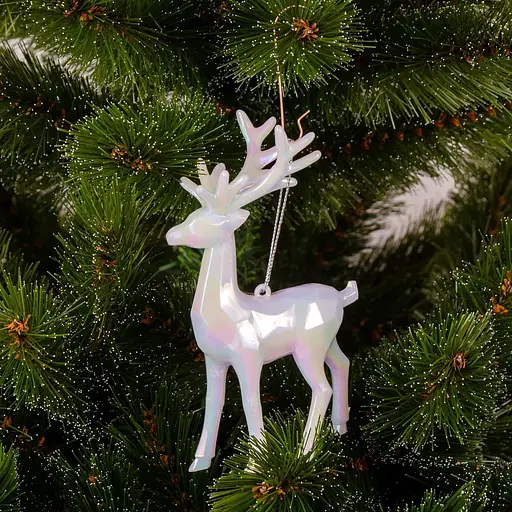 Украшение декоративное Chomik Олень пластик белый 9x15 см (BAI5928) - фото 6