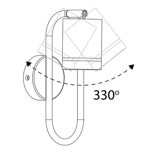 Накладний поворотний світильник Feron ML380 під лампу чорний - фото 3
