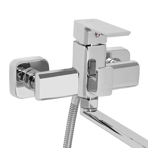 Змішувач для ванни Lidz Dozorca 005 з поворотним виливом (з душовим гарнітуром) (k35) LDDOZ005CRM45405 Chrome - фото 3