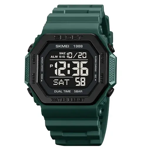 Мужские спортивные часы Skmei 1988 (Темно-зеленый)