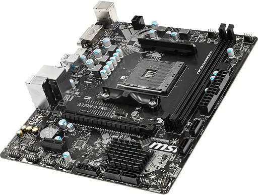 Материнская плата MSI A320M-A Pro (A320M-A Pro) (Socket AM4, AMD A320, Micro-ATX) Б/у - фото 2