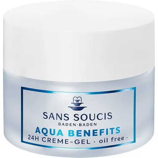 Зволожувальний крем-гель для обличчя Sans Soucis Aqua Benefits 24h Cream Gel для нормальної та комбінованої шкіри 50 мл - фото 1