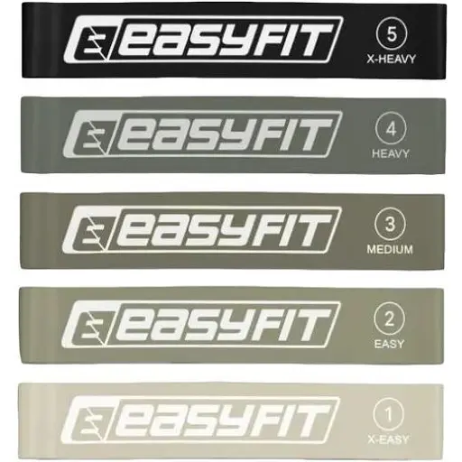 Резинки для фітнесу EasyFit MonoBand набір 5 шт. (EF-1813-GY) - фото 1