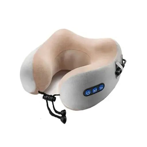 Масажер-подушка U-Shaped Pillow масажер для шиї спини USB Бежевий - фото 3