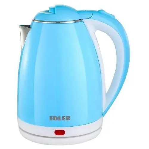 Електрочайник Edler EK8055, синій, 1500W, 1.8 л, дисковий, пластиковий зовнішній корпус, світловий індикатор, захист від - фото 1