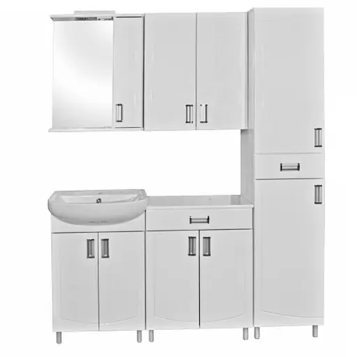 Пенал підлоговий з кошиком для білизни Kraft Декор ПП2к-40 лівий 40 см Білий 30412 - фото 2