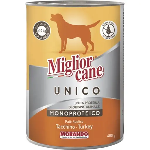 Вологий корм для собак Morando Migliorcane Unico Rustic індичка 400 г - фото 1