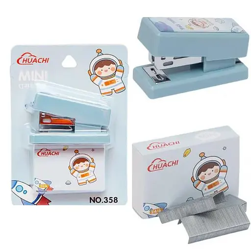 Степлер, 358 MINI, скобы №24 (в ассортименте)