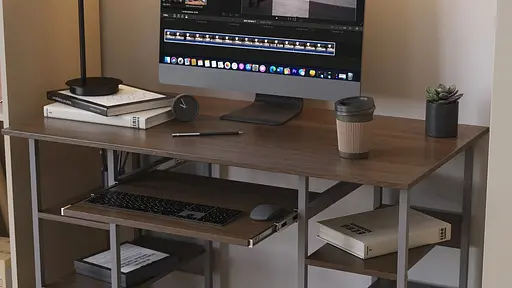 Комп'ютерний стіл Ferrum-decor Тім 75x120x60 сірий ДСП Дуб Сонома Труфель 16мм (FRD-102460)