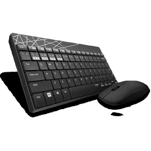 Комплект бездротовий Rapoo 8000M, Black, Optical, Bluetooth, клавіатура+миша